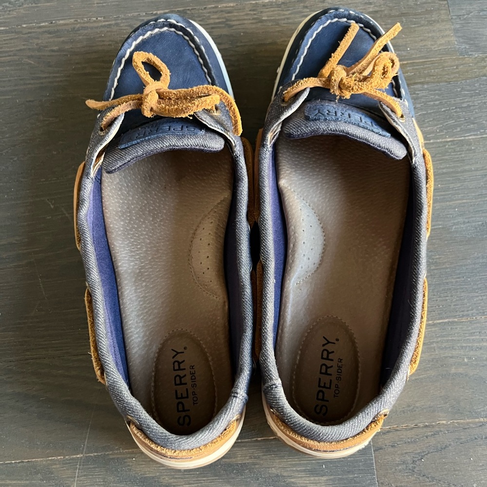 Sperry Navy/Denim Boat Shoes - Picture 4 of 7